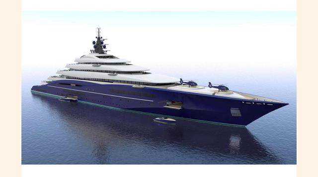 SIGLO DOBLE – US$ 770 millones. El primero de una nueva generación de yates gigantes, Siglo Doble mide 656 y cuesta nada menos que $ 770 millones . El yate gigantesco fue diseñado por Christopher Seymour, se eleva 88 pies por encima de las olas y cuenta c