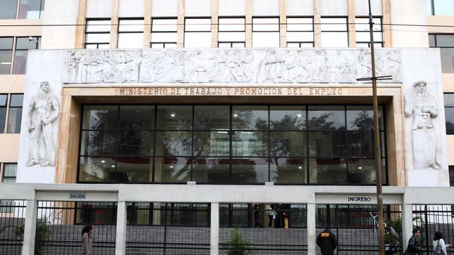 El Ministerio de Trabajo y Promoción del Empleo. (Foto: MTPE)