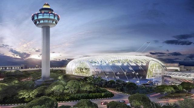 La excéntrica es la renovación del Chiangri Aiport de Singapur. Tendrá una cascada y más de 13,000 metros cuadrados de jardines.