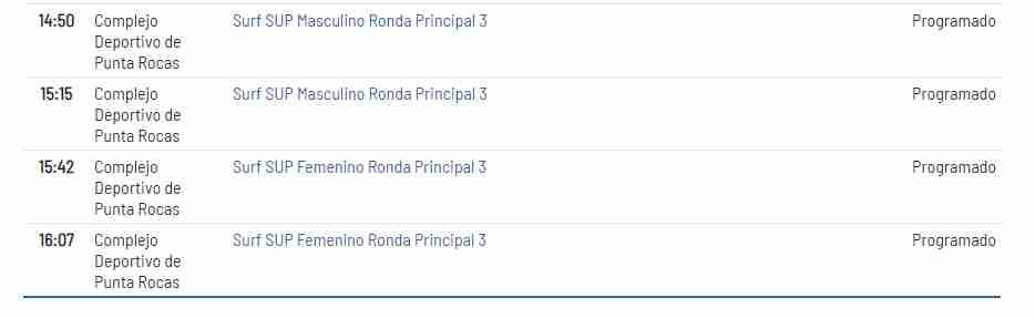 Sigue el programa de los Juegos Panamericanos. (Captura: Lima 2019)