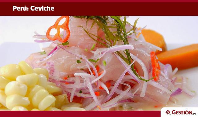 El ceviche es platillo que viene con pescado fresco y crudo marinado en limón, acompañado a menudo con cebolla y ají.