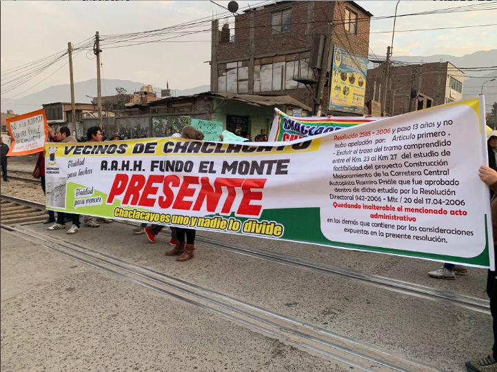 Alcalde Manuel Campos señala que construcción afectaría a más de 2 mil familias. (Foto: @ChaclacayoMuni)