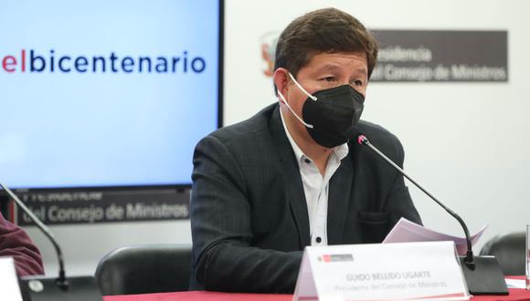 Guido Bellido, presidente del Consejo de Ministros. (Foto: Andina).