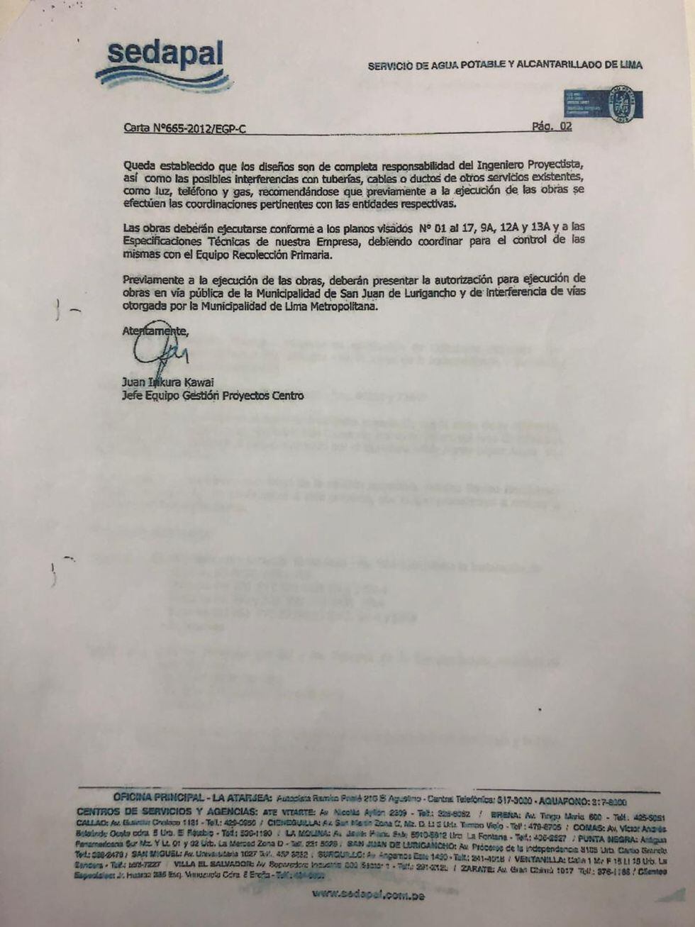 Aniego en SJL: ¿Sedapal supervisó las obras de reubicación 