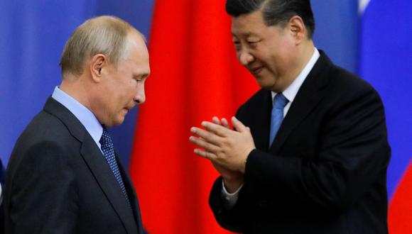 El presidente de Rusia, Vladimir Putin, y su homólogo de China, Xi Jinping. (Foto: AFP)