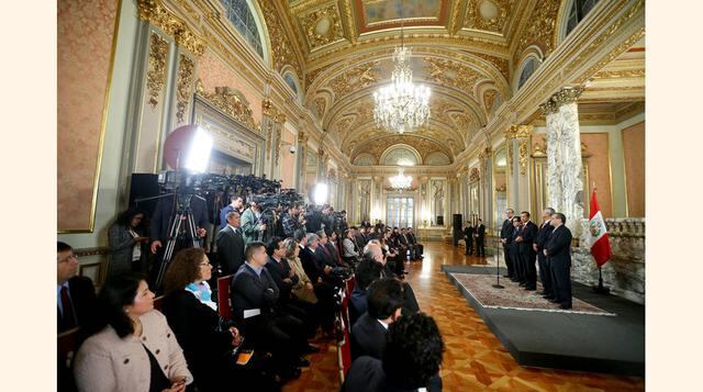 La actividad se desarrolla en el Salón Dorado de la Casa de Gobierno. (Foto: Sepres)