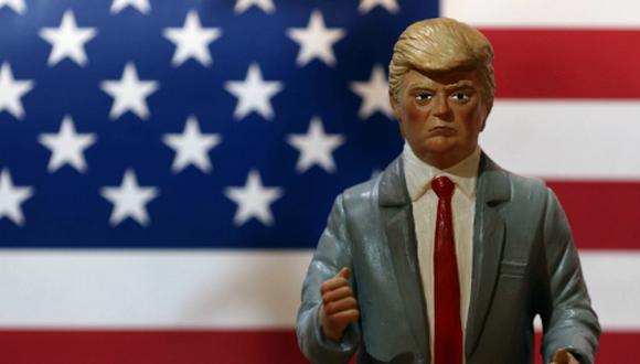 Miniatura de Donald Trump, presidente de Estados Unidos. (Foto: AP)