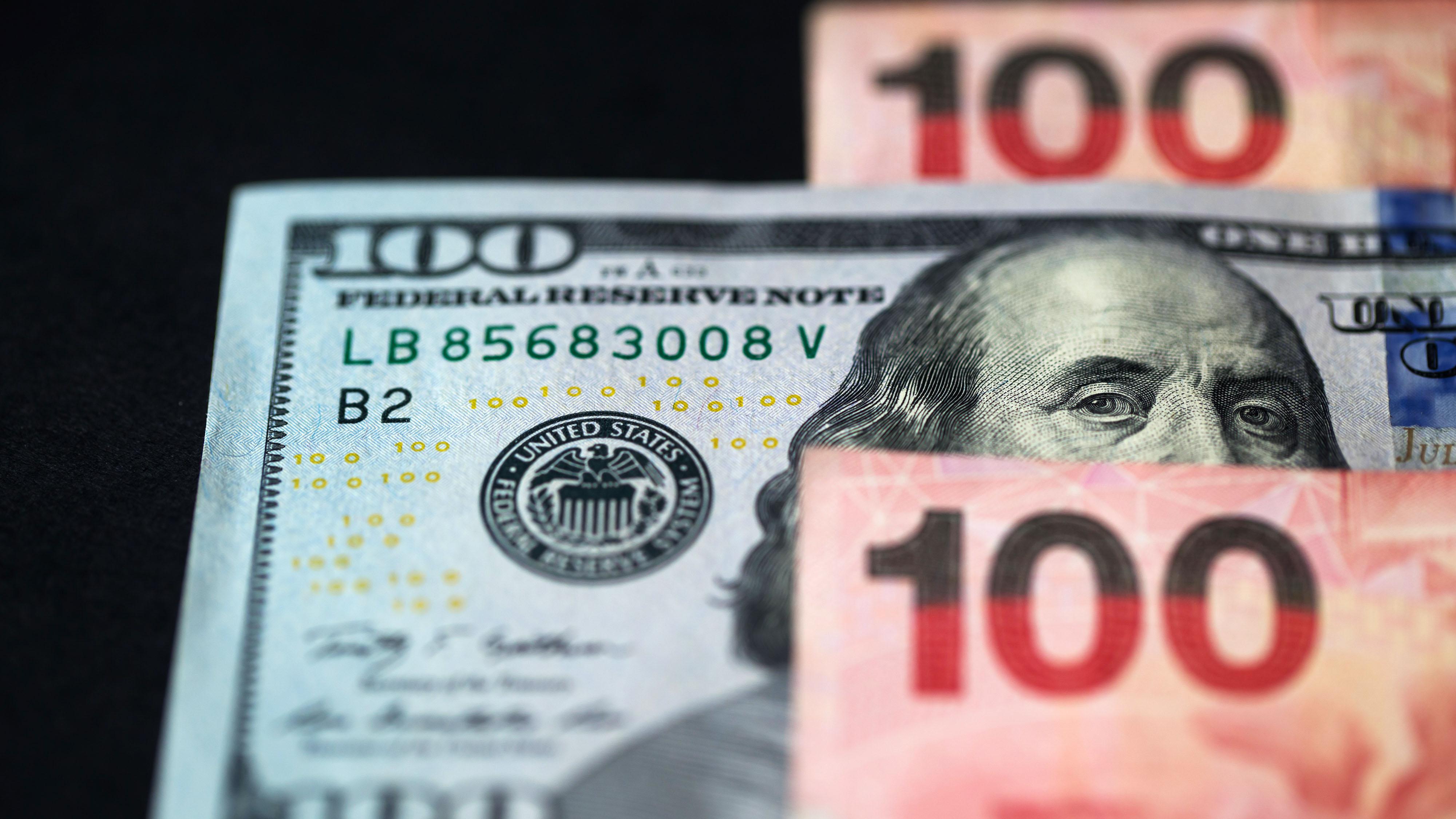 Billete de 100 dólares estadounidenses.