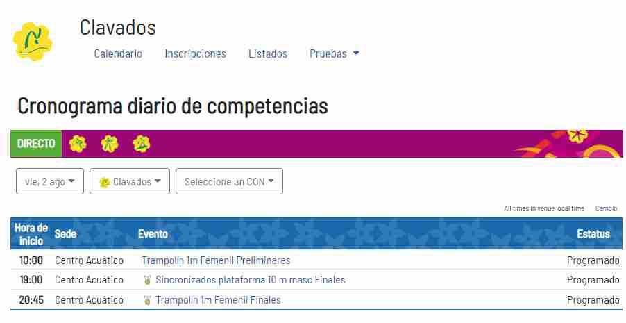 Sigue el programa de los Juegos Panamericanos. (Captura: Lima 2019)