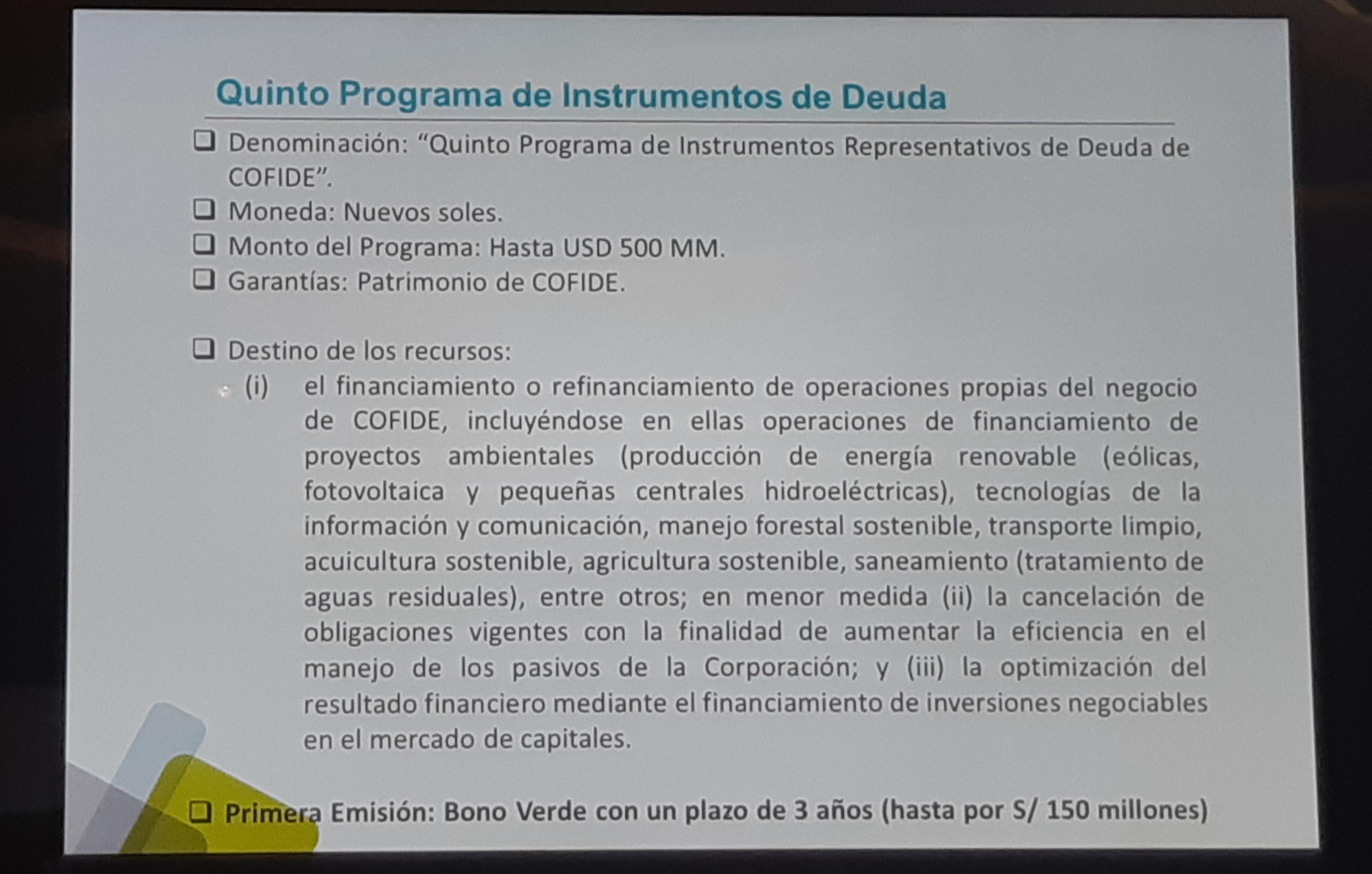 Fuente: Cofide
