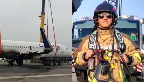 El bombero Manuel Villanueva Alarcón iba a bordo del vehículo de emergencia que fue impactado por un avión el viernes 18 de noviembre del 2022. (Foto: GEC)
