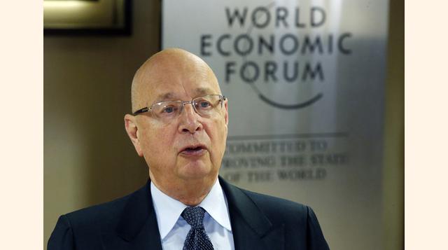 Klaus Schwab, presidente y fundador del Foro Económico Mundial, durante una conferencia de prensa en Davos.  (Foto: AP)