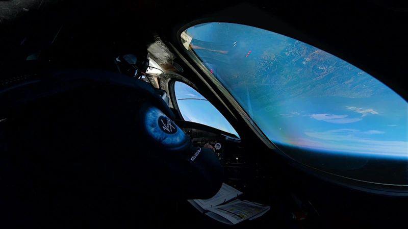 Vista de la Tierra desde la nave espacial de Virgin Galactic. (Foto: Virgin Galactic)