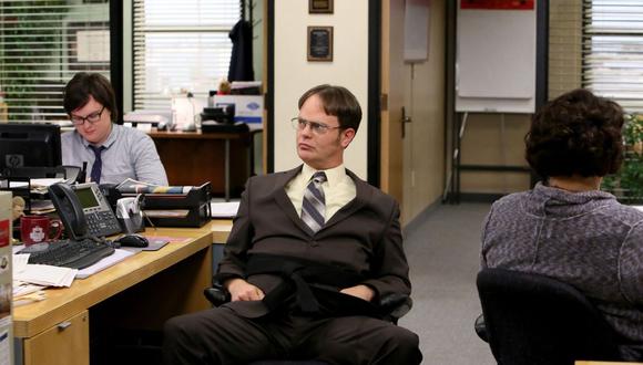 Rainn Wilson as Dwight Schrute in The Office. Photographer: Danny Feld/NBCU Photo Bank/NBCUniversal/Getty Images