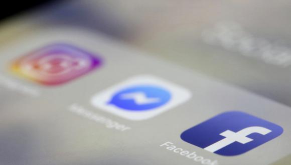 Apps de Facebook, Messenger e Instagram.