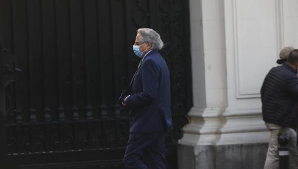 Manuel Rodríguez Cuadros ingresó a Palacio de Gobierno a las 17:50 horas aproximadamente. (Foto: Eduardo Cavero / @photo.gec)