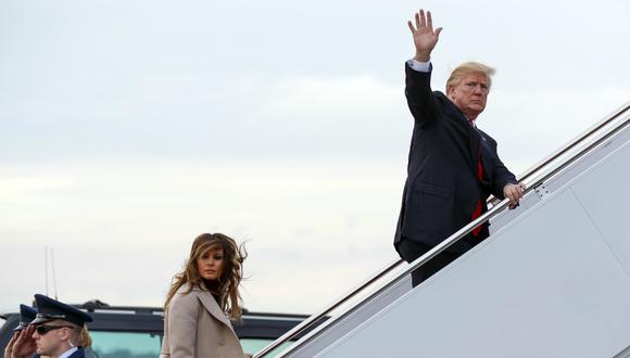 El presidente estadounidense Donald Trump con su esposa, Melania Trump. (Foto: AP)