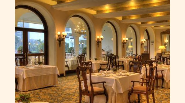Perroquet (Country Club Lima Hotel). Otro restaurante ubicado en un hotel, se ubica en décimo quinto lugar.
