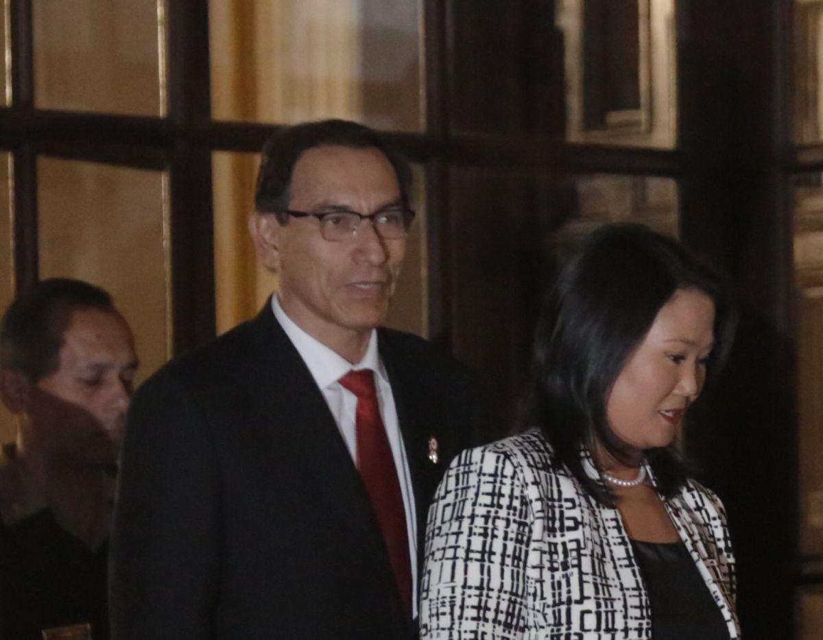 Keiko Fujimori y Martín Vizcarra (Foto: USI)