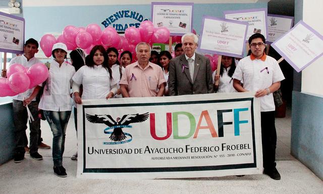 Universidad de Ayacucho Federico Froebel. Las carreras permitidas son cuatro: Ingeniería Agroindustrial; Ingeniería Comercial y Negocios Internacionales; Ingeniería de Sistemas y Tecnológicas y Psicología.