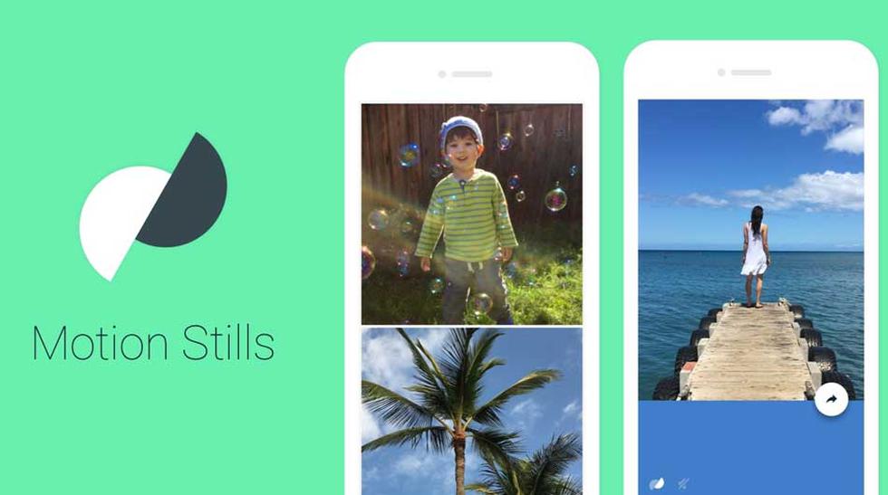 Motion Stills. Si Apple había habilitado la función “Live Photos” para capturar vídeos 1.5 segundos antes y después de tomar una foto, esta app desarrollada por Google facilitó compartir el resultado, incluso permite presentarlo como GIF.