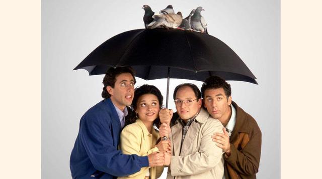 Seinfeld, Cada uno de los compañeros de Jerry Seinfeld (Julia Louis Dreyfus, Jason Alexander y Michael Richards) cobraba 600.000 dólares por grabación.(foto:© Moda, Belleza, Novias, Gourmet y Blogs: todo el universo Elle online.)