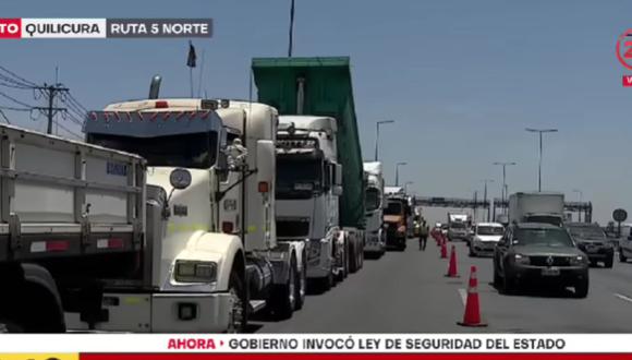 Cristián Sandoval, líder de transportistas del norte, afirmó que el gobierno “en estos momentos está cerrando la puerta”.(Foto: Captura de YouTube / 24Horas.cl)