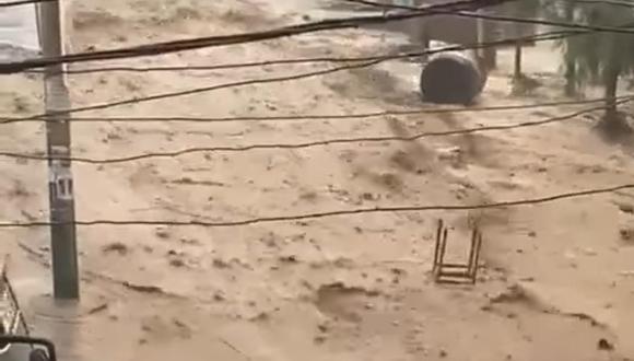Huaicos afectan Cieneguilla. (Foto: captura de video)