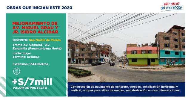 FOTO 8 | Obras 2020: Mejoramiento de Av. Miguel Grau y Jr. Isidro Alcibar.