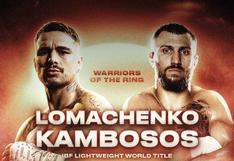 ¿A qué hora ver y en qué qué canal transmiten pelea Vasyl Lomachenko vs. George Kambosos Jr.?