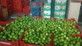 ¿A cuánto se vende el cajón de limones en el Mercado Mayorista de Lima?