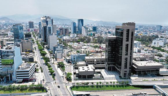Vista panorámica del centro financiero de San Isidro.