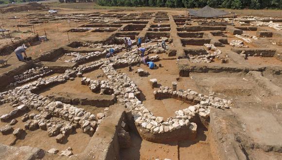 Vestigios de una ciudad de 5,000 años exhumados en Israel (Foto: AFP)