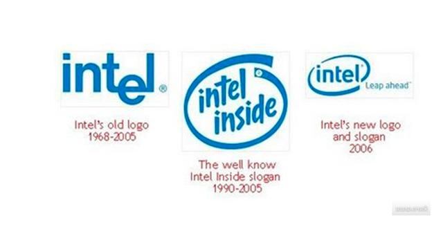 Intel alcanzó su prominencia pico con el logotipo de "Intel Inside", pero volvió de nuevo a un simple logo "Intel" en 2006. (Foto: businessinsider)