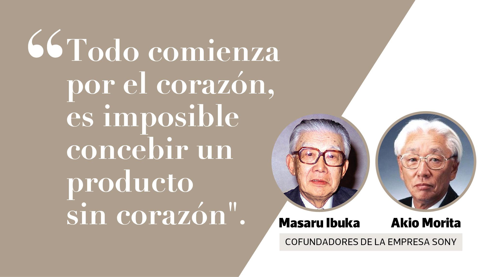 FOTO 1 | Caso Sony. "Todo comienza por el corazón, es imposible concebir un producto sin corazón", subrayó Masaru Ibuka al explicar los inicios de la compañía japonesa. Ibuka y su socio y amigo Akio Morita fundaron Sony en 1946.