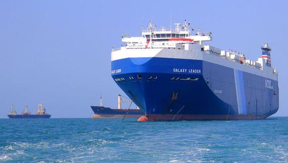 Combatientes hutíes capturaron el Galaxy Leader Cargo en la costa del mar Rojo a fines de noviembre.