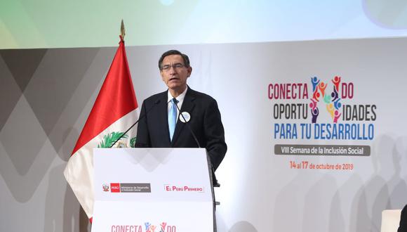El presidente Martín Vizcarra inauguró la Octava Semana de la Inclusión Social en San Borja. (Foto: GEC)