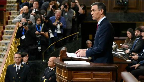 El socialista Pedro Sánchez fue reelegido este jueves presidente del Gobierno español por el Congreso. (Foto: AFP)