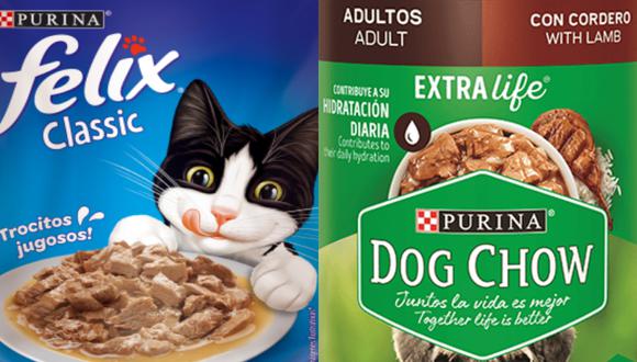 Nestlé comercializa las marcas de alimentos para mascotas Purina, Dog Chow, Felix y Fancy Feast.