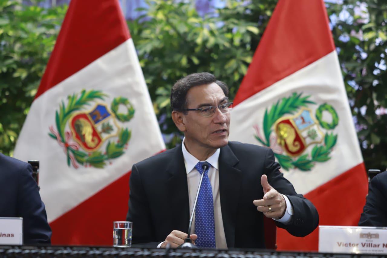 El presidente Martín Vizcarra se reunió con alcaldes de diferentes partes del Perú en Palacio de Gobierno. (Foto: Difusión)