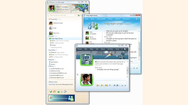 MSN Messenger. Microsoft creó este programa de mensajería instantánea en 1999 y lo descontinuó en 2005 debido a su reemplazo por Windows Live Messenger, y posteriormente por Skype. Permitía intercambiar archivos, incluidas imágenes, y llamadas en video.