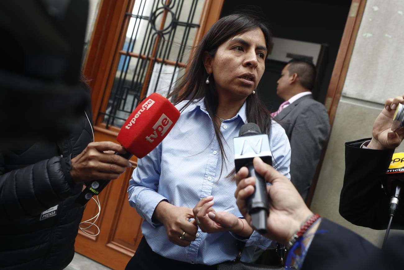 Giulliana Loza cuestionó que se haya filtrado la declaración de Antonio Camayo a la prensa. (Foto: César Campos / GEC)