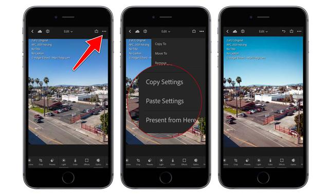 Adobe Lightroom. Una vez que hayas tomado las fotografías, ya haya sido con el módulo de cámara de Lightroom o con la app nativa de iOS, la app de Adobe te permite procesarlas para modificar la iluminación, el tono, la claridad o la óptica, entre otros pa