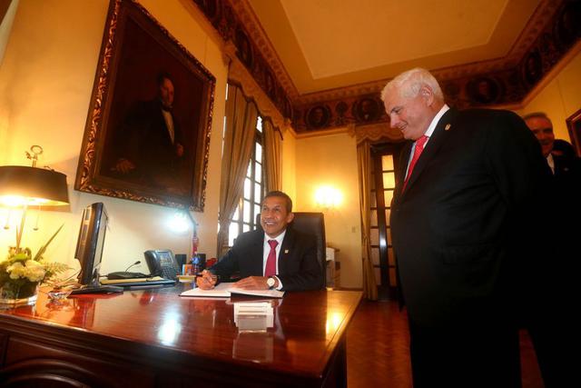 El encuentro entre los presidentes de Perú y Panamá se realizó en el Palacio de Las Garzas. (Foto: Presidencia)
