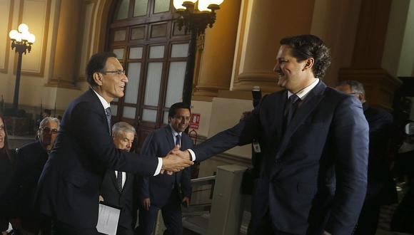 Daniel Salaverry criticó a Martín Vizcarra por visitar el Parlamento de forma "innecesaria". (Foto: GEC)