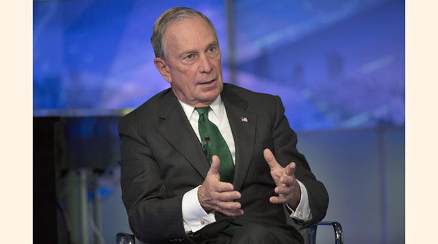 MICHAEL BLOOMBERG, Donó US$ 2,800 millones. Ha apoyado campañas para dejar de fumar, de control de armas y a instituciones de Nueva York de artes escénicas. (Foto: Bloomberg)