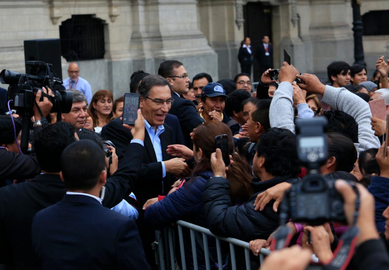 "Si estamos unidos, vamos a ser un país que prospere. Si estamos unidos [...] juntos vamos a combatir la corrupción", dijo este jueves. (Foto: Rolly Reyna / GEC)