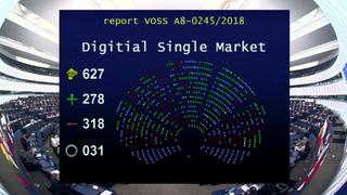 Eurocámara rechaza controvertida reforma de derechos de autor en la era digital