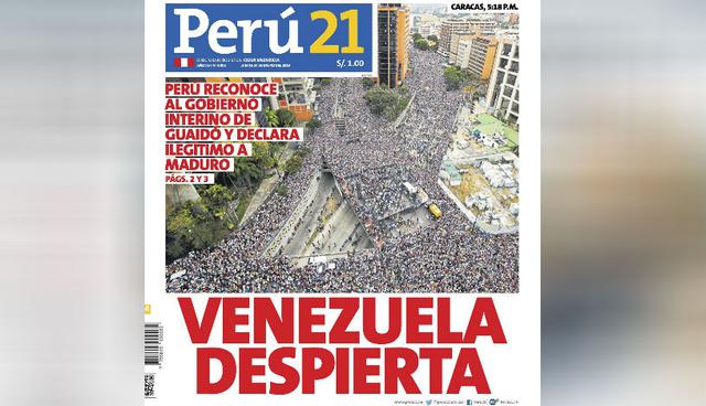La crisis venezolana en las principales portadas del mundo. (Foto: Perú21 - Perú)