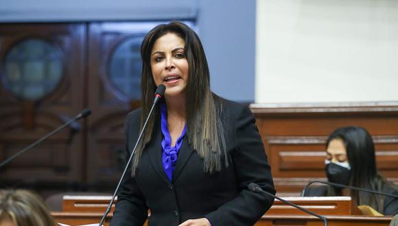 Patricia Chirinos promovió una moción de vacancia contra el presidente Pedro Castillo. (Foto: Congreso)